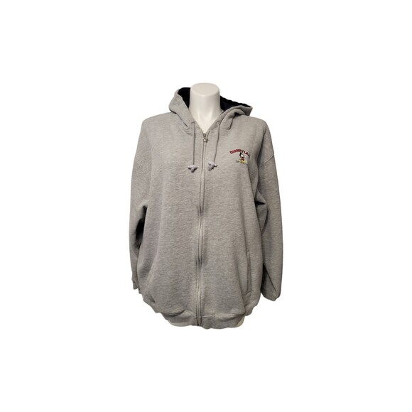 Disney Mickey Original 1955 Resort Charm Hoodie Women XXL Gray Zip Front - Picture 1 of 4